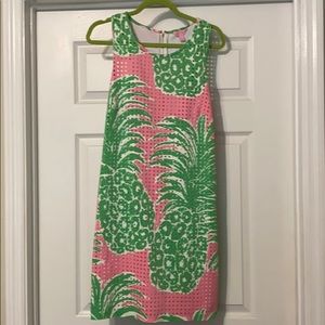 Lily Pulitzer dress in “Pink Mila Pineapple”